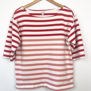 J. Crew Sweatshirt Ombre Striped Sweatshirt